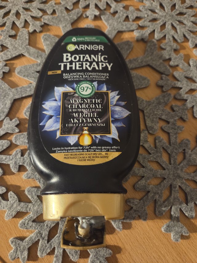 Garnier Botanic Therapy, Węgiel Aktywny i Olej z Czarnuszki, Odżywka do włosów, Balansująca