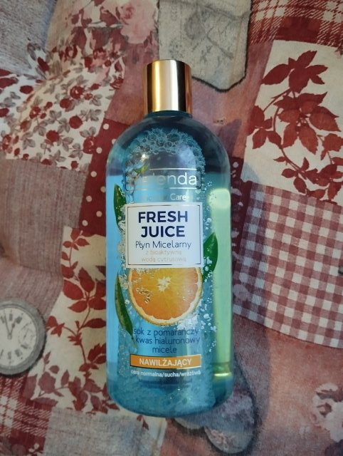 Bielenda Fresh Juice, Płyn micelarny, Nawilżający, Z bioaktywną wodą cytrusową, Sok z pomarańczy i kwas hialuronowy