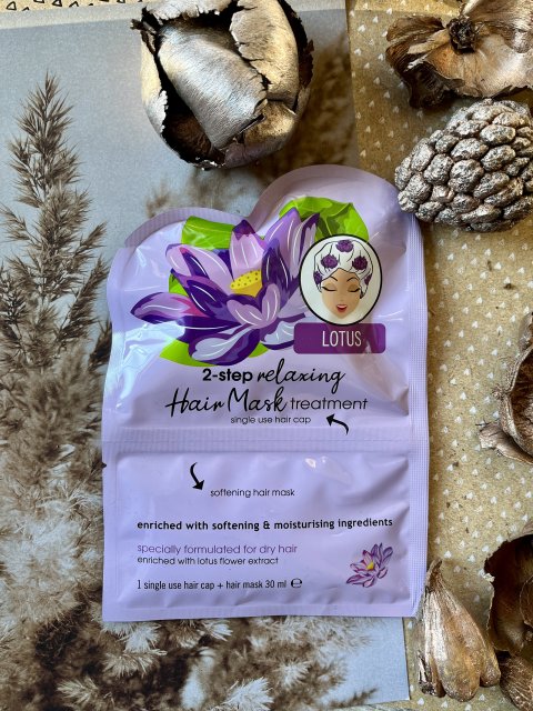 Maxbrands Marketing B.V. Maska do włosów w czepku, 2-step, Relaxing, Lotus