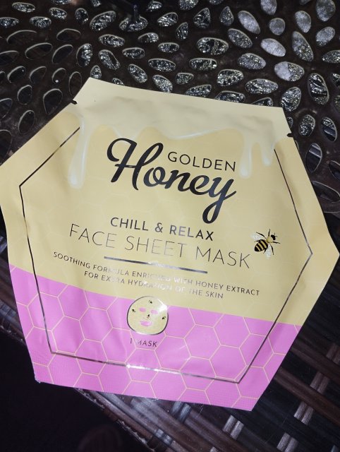 Maxbrands Marketing B.V. Face Sheet Mask, Maseczka do twarzy w płacie, Golden Honey Chill & Relax, Wzbogacona ekstraktem z miodu 