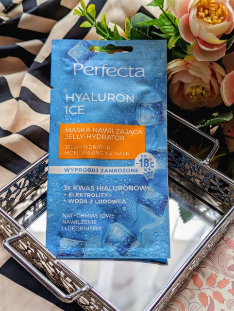 Perfecta Hyaluron Ice, Maska do twarzy, Hydro-Jello, Lodowa, Natychmiastowe lodowe nawilżenie i ujędrnienie cery, Cryotherapy Formula