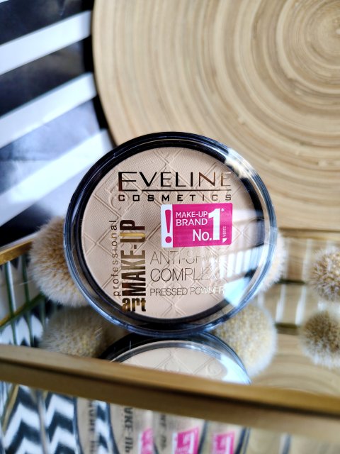 Eveline Art Professional Make-up, Anti-Shine Complex, Pressed Powder, Puder matujący, nr 30 Ivory