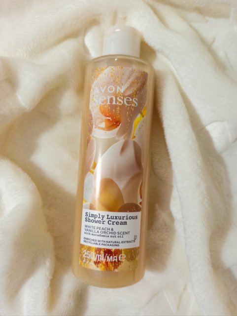 Avon Senses, Żel pod prysznic, Simply Luxurious, White Peach and Vanilla Orchid