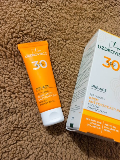 Uzdrovisco Krem do twarzy, SPF 30, peptydowy krem antyoksydacyjny, przeciw zmarszczkom, Pre-Age
