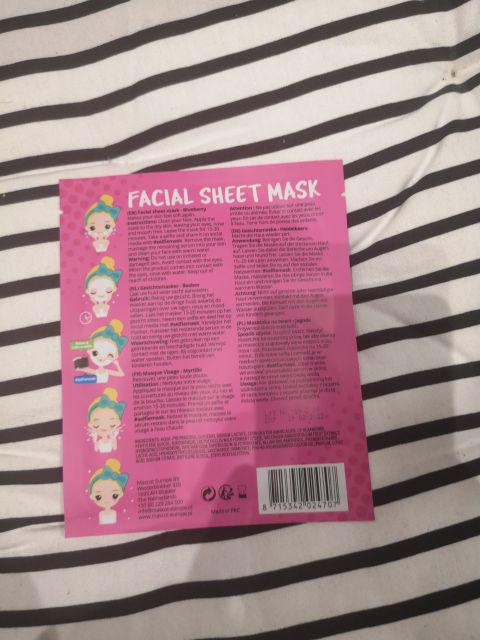 Mascot Europe Maska do twarzy w płacie, Facial Sheet Mask, Penguin Design, Jagoda