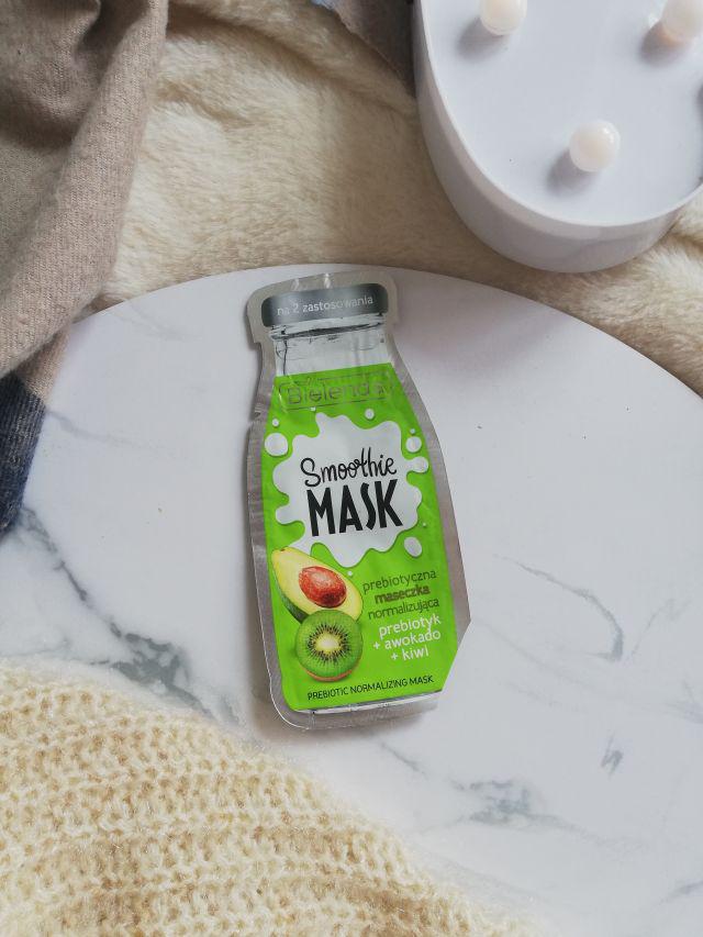 Bielenda Smoothie Mask, Maseczka do twarzy, Prebiotyczna, Normalizująca, Prebiotyk + Awokado + Kiwi