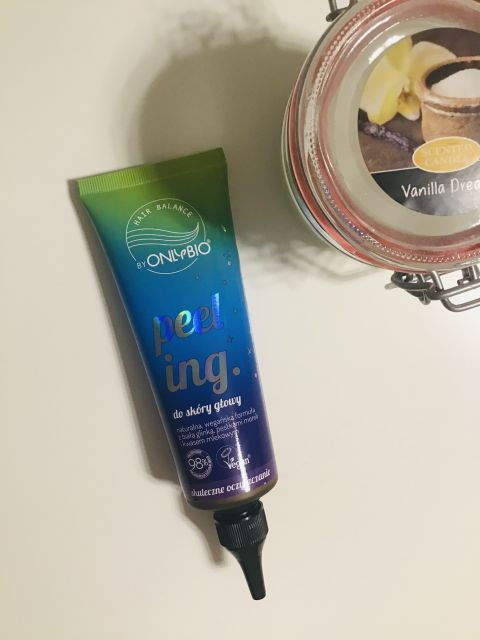 OnlyBio Hair Balance, Peeling do skóry głowy, Formuła z białą glinką, pestkami moreli i kwasem mlekowym 