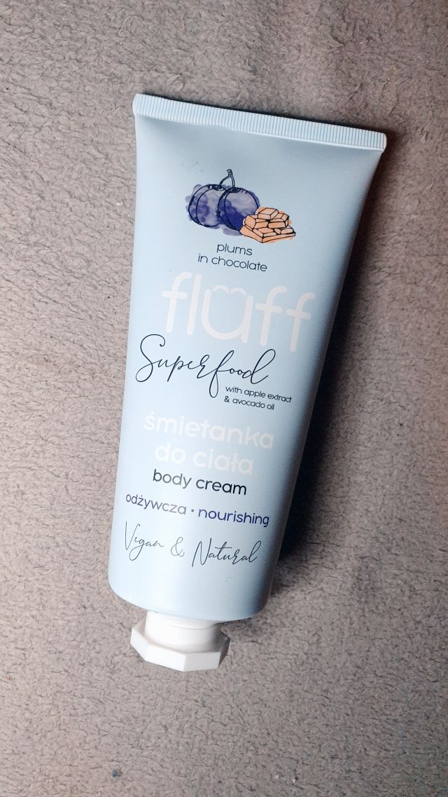 Fluff, Superfood, Śmietanka do ciała, Odżywcza, Śliwki w czekoladzie