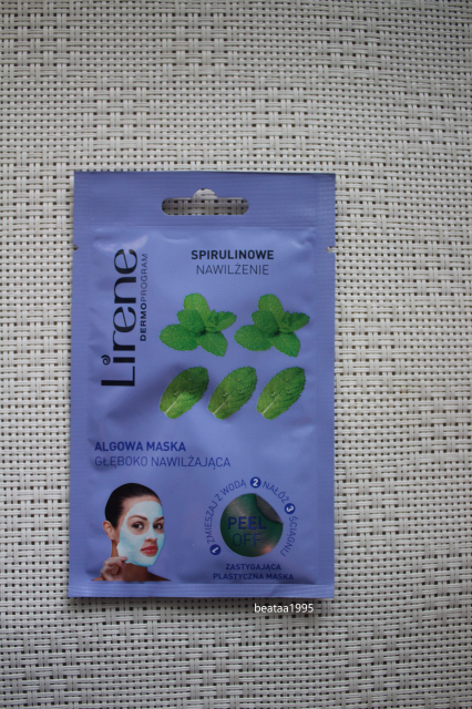 Lirene Dermoprogram, Maseczka do twarzy, Peel Off, Spirulinowe nawilżenie, Algowa, głęboko nawilżająca