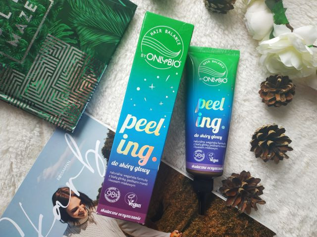 OnlyBio Hair Balance, Peeling do skóry głowy, Formuła z białą glinką, pestkami moreli i kwasem mlekowym 