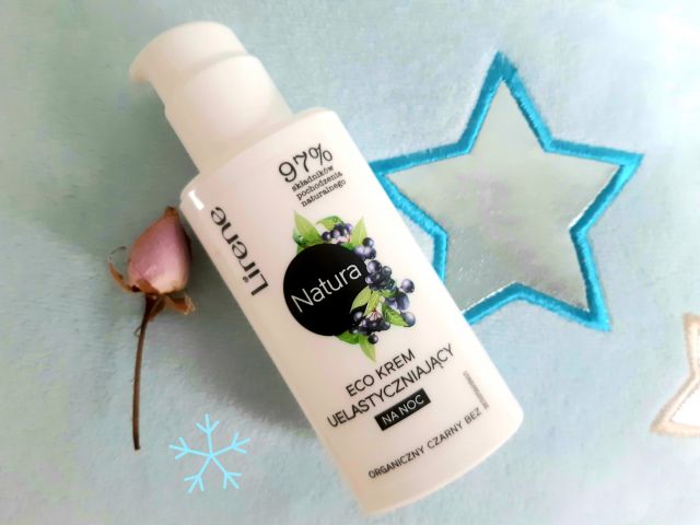 Lirene Natura, Eco krem do twarzy, Uelastyczniający, Na noc, Organiczny czarny bez