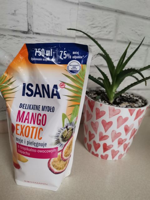Isana Mydło do rąk w płynie, Mango Exotic, opakowanie uzupełniające 