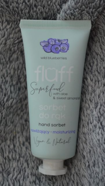 Fluff Superfood, Sorbet do rąk, Wild blueberries, Nawilżający 