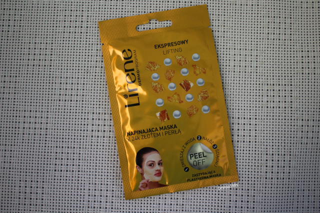 Lirene Dermoprogram, Maseczka do twarzy, Ekspresowy lifting, Napinająca, z 24k złotem i perłą data-recommend=
