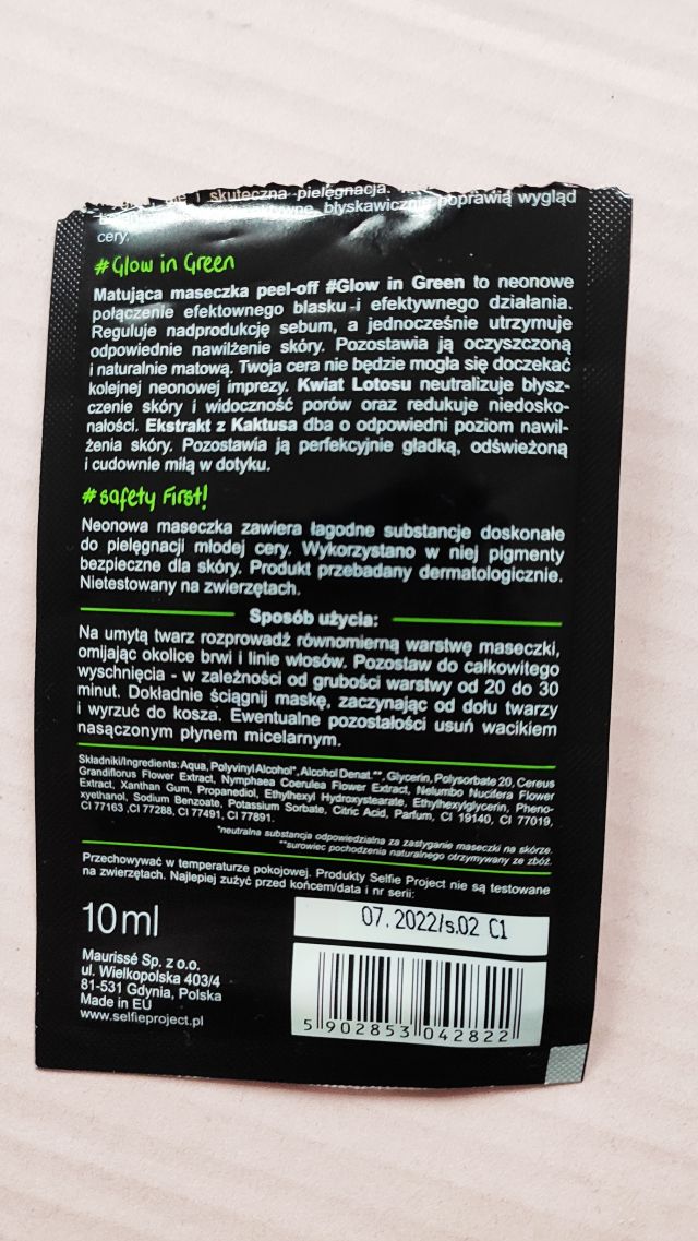 Maseczka peel-off