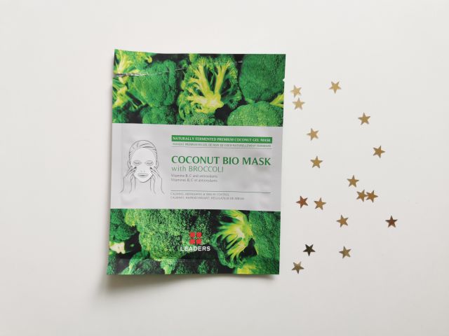 Leaders Cosmetics Coconut Bio Mask with Broccoli, Maska w płachcie z ekstraktem z brokułu