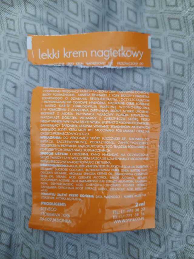 sylveco lekki krem nagietkowy