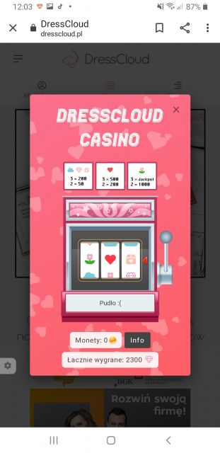 Walentynkowe kasyno DressCloud
