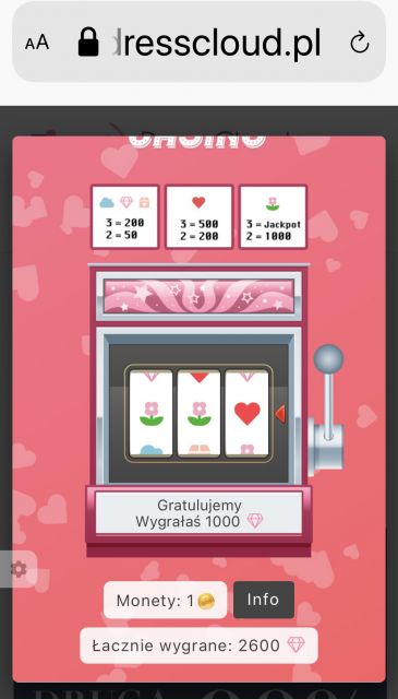 Walentynkowe kasyno DressCloud