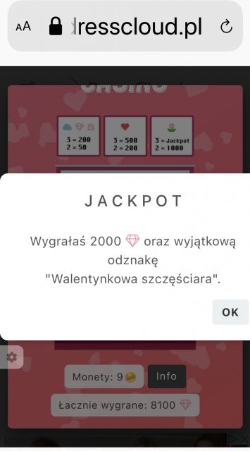 Walentynkowe kasyno DressCloud