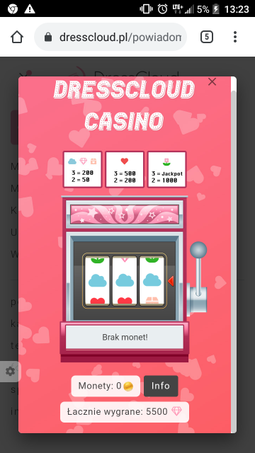 Walentynkowe kasyno DressCloud