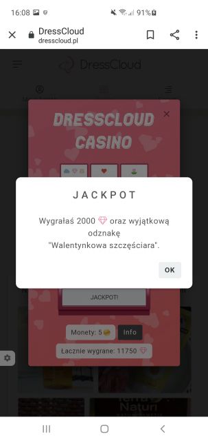 Walentynkowe kasyno DressCloud