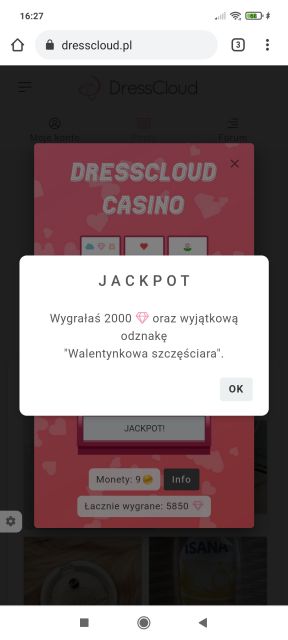 Walentynkowe kasyno DressCloud