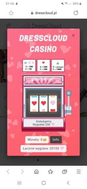 Walentynkowe kasyno DressCloud
