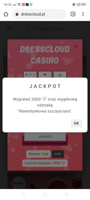 Walentynkowe kasyno DressCloud