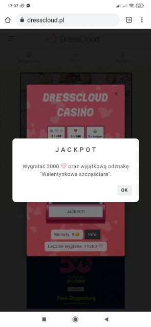 Walentynkowe kasyno DressCloud