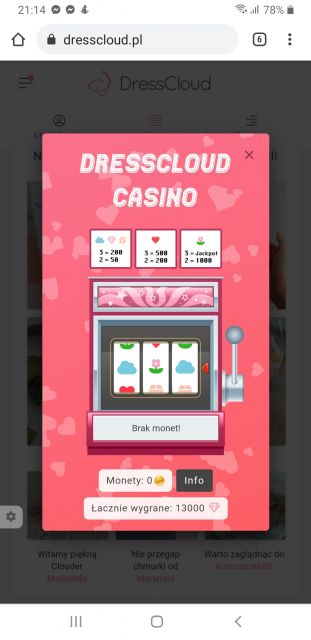 Walentynkowe kasyno DressCloud