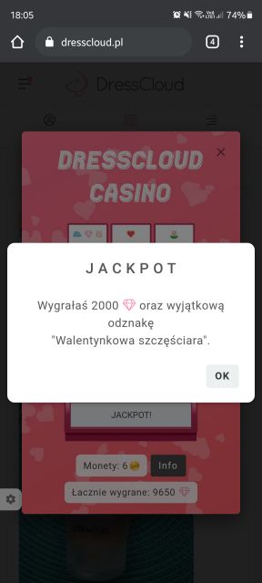Walentynkowe kasyno DressCloud