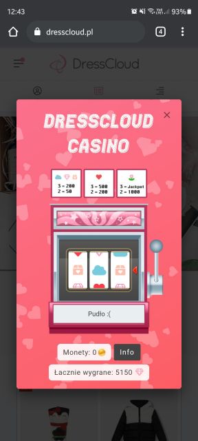 Walentynkowe kasyno DressCloud