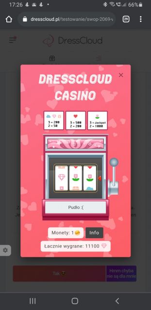 Walentynkowe kasyno DressCloud