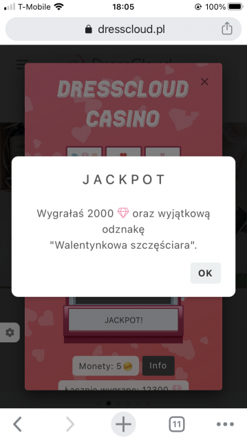 Walentynkowe kasyno DressCloud