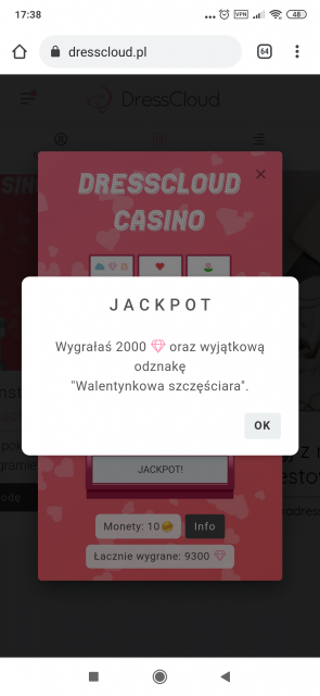 Walentynkowe kasyno DressCloud
