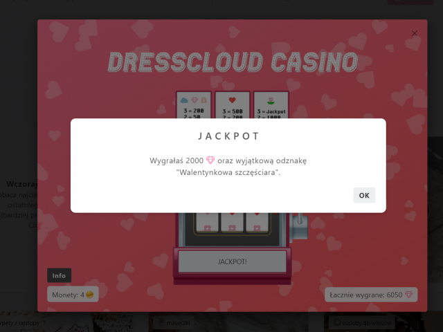 Walentynkowe kasyno DressCloud