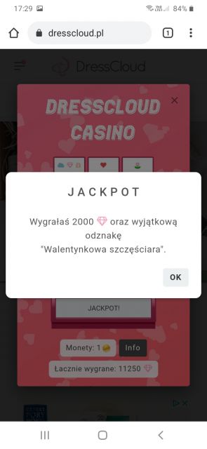 Walentynkowe kasyno DressCloud