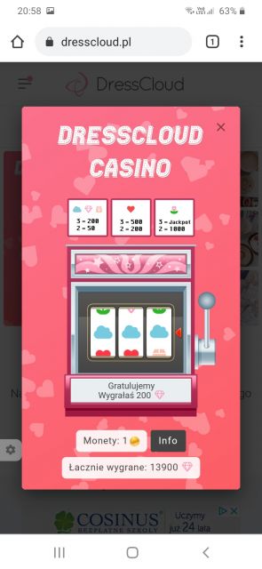 Walentynkowe kasyno DressCloud