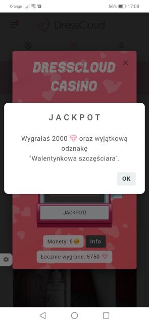 Walentynkowe kasyno DressCloud