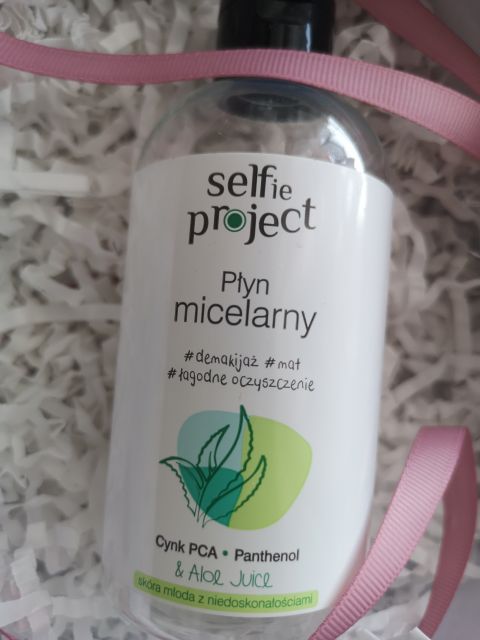 Selfie Project Płyn micelarny, Cynk PCA, panthenol & Aloe Juce, Skóra młoda z niedoskonałościami