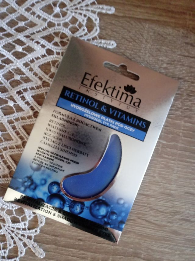 Efektima Retinol & Vitamins, Hydrożelowe płatki pod oczy, Z retinolem