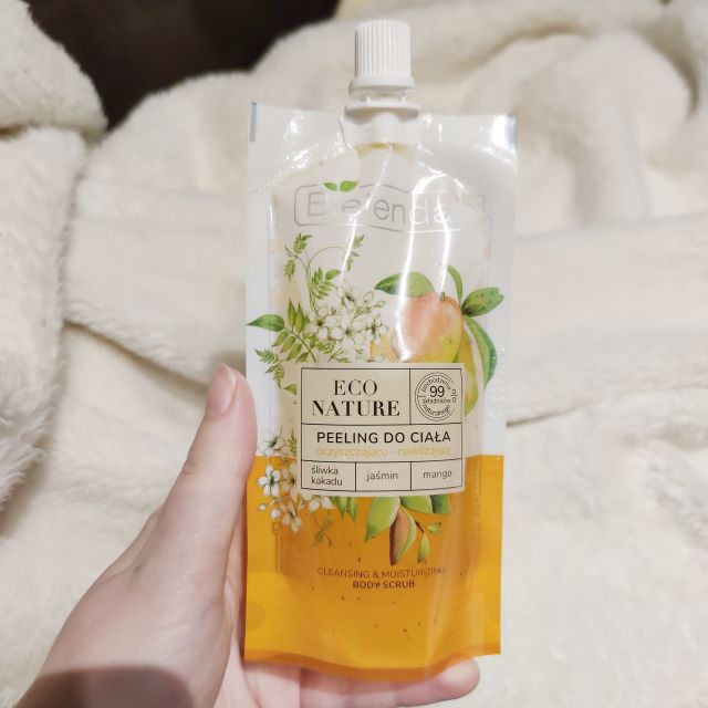 Bielenda Eco Nature, Peeling do ciała, Oczyszczająco-nawilżający, Śliwka kakadu + Jaśmin + Mango