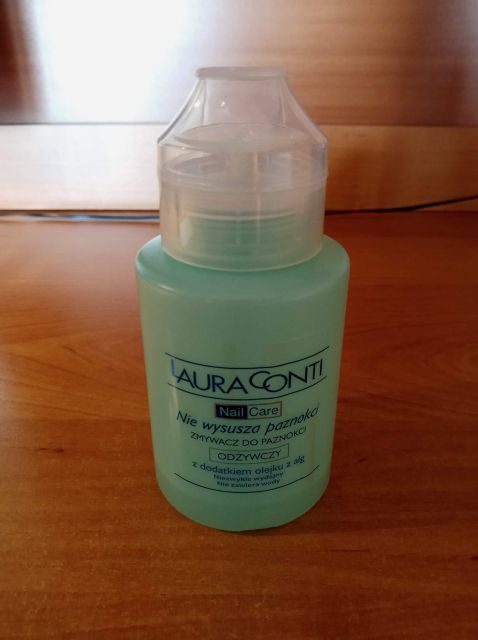 Laura Conti Nail Care, Zmywacz do paznokci, Odżywczy, Z dodatkiem olejku z alg