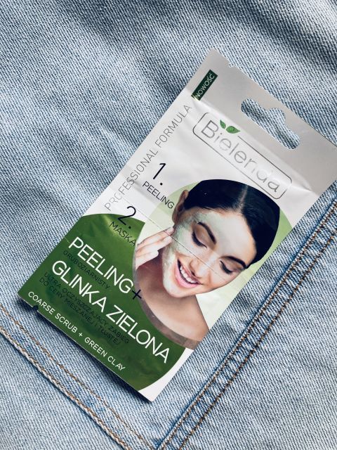 Bielenda Professional Formula, Maseczka do twarzy, Peeling gruboziarnisty + Glinka zielona, Ultra oczyszczający zabieg do cery mieszanej i tłustej