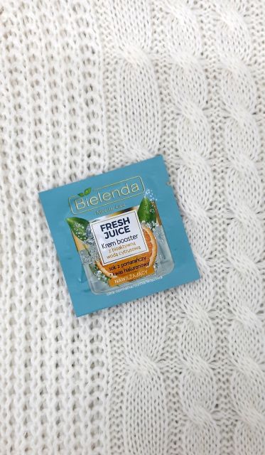 Bielenda Fresh Juice, Krem booster, Nawilżajacy, Z bioaktywną wodą cytrusową, sok z pomarańczy + kwas hialurownowy