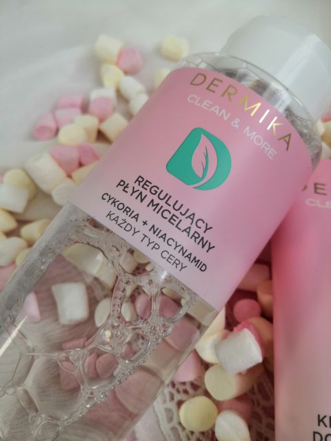 Dermika Clean & More, Płyn micelarny, Regulujący, Cykoria + niacynamid