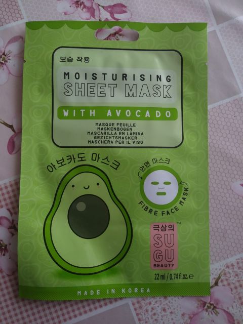 Sugu Maska do twarzy w płacie, Moisturising with Avocado