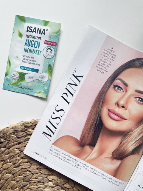 Isana Nawilżająca maseczka na tkaninie, na okolice oczu