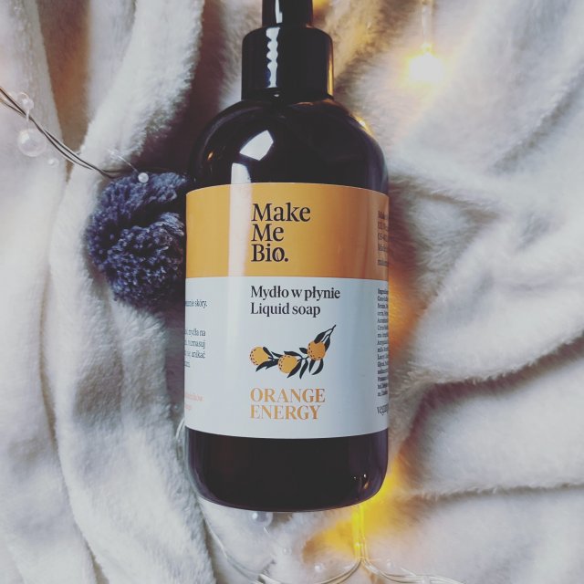 Make Me Bio Mydło w płynie, Orange Energy, Delikatne, Z wodą pomarańczową i olejkami